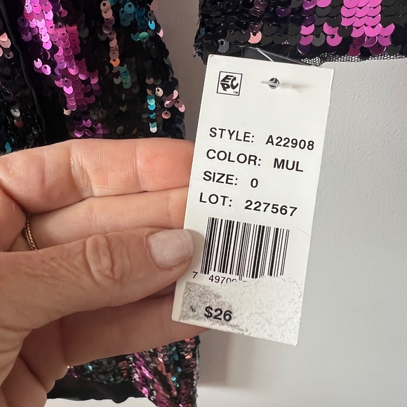 👗 NWT Midi DRESS | AQUA Sequin Faux Wrap COCKTAIL | Size XS & S | $60 +70%off! - Picture 4 of 8